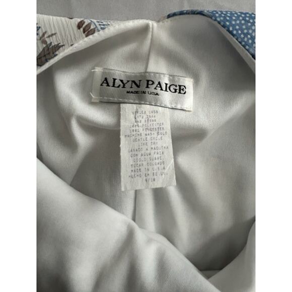 Vintage 90s Alyn Paige Floral Paisley Cowl Neck Shift Dress Juniors Size 9/10 - Picture 5 of 9